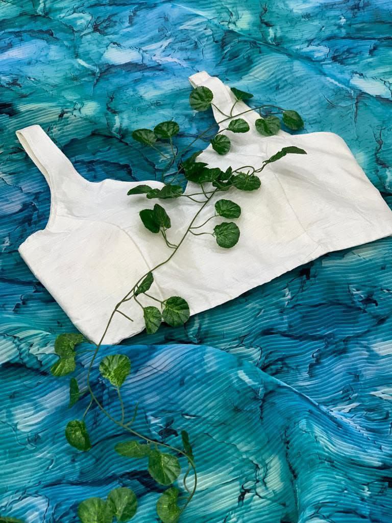 Stylish Crushed Georgette Saree