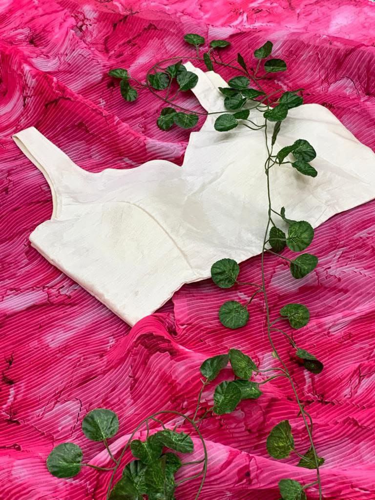 Stylish Crushed Georgette Saree