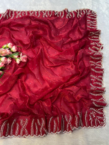 Stylish Designer Fendy Satin Silk Saree