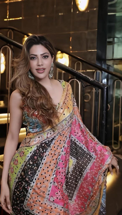 Stylish Marsh Mellow Georgette Saree