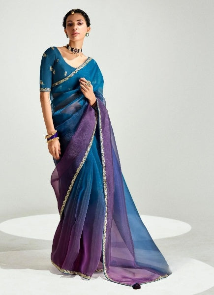 Stylish Organza Saree With Blouse | 100% Original Saree