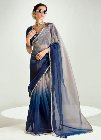 Stylish Organza Saree With Blouse | 100% Original Saree