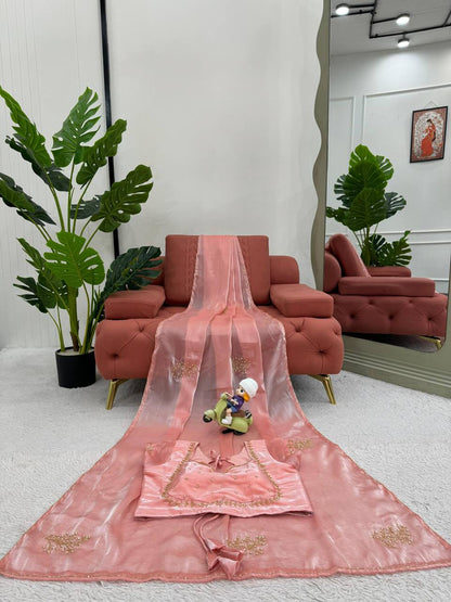 Stylish Party Wear Jimmy Choo Silk Saree