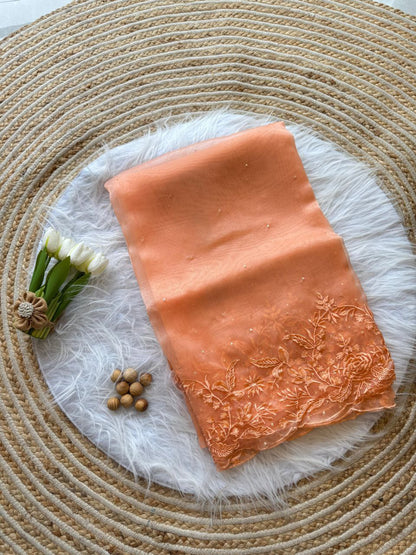 Stylish Party Wear Organza Silk Saree