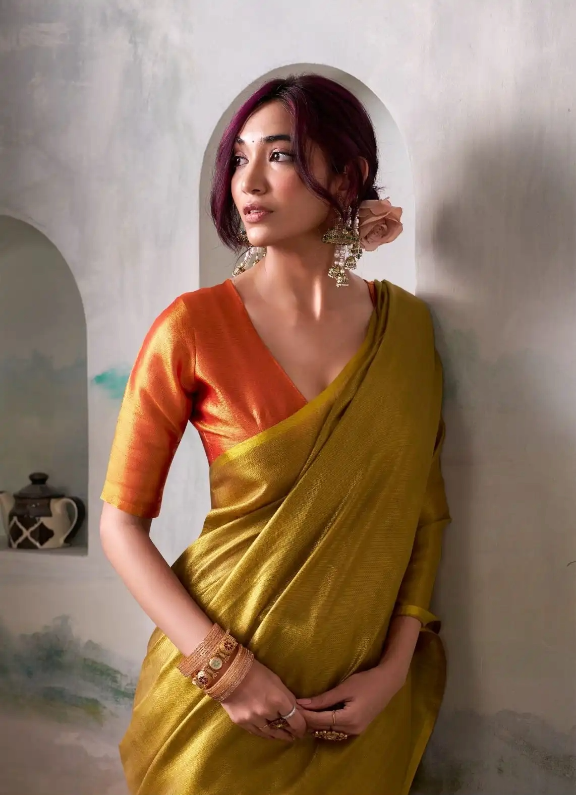 Stylish Pure Handloom Tissue Silk Saree