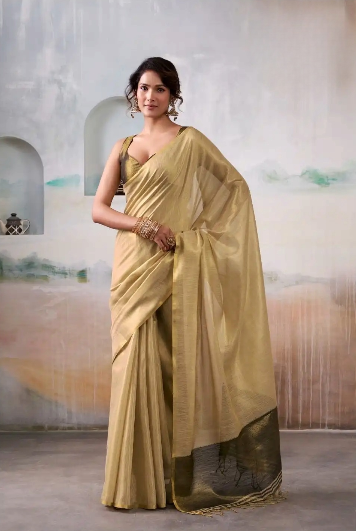 Stylish Pure Handloom Tissue Silk Saree