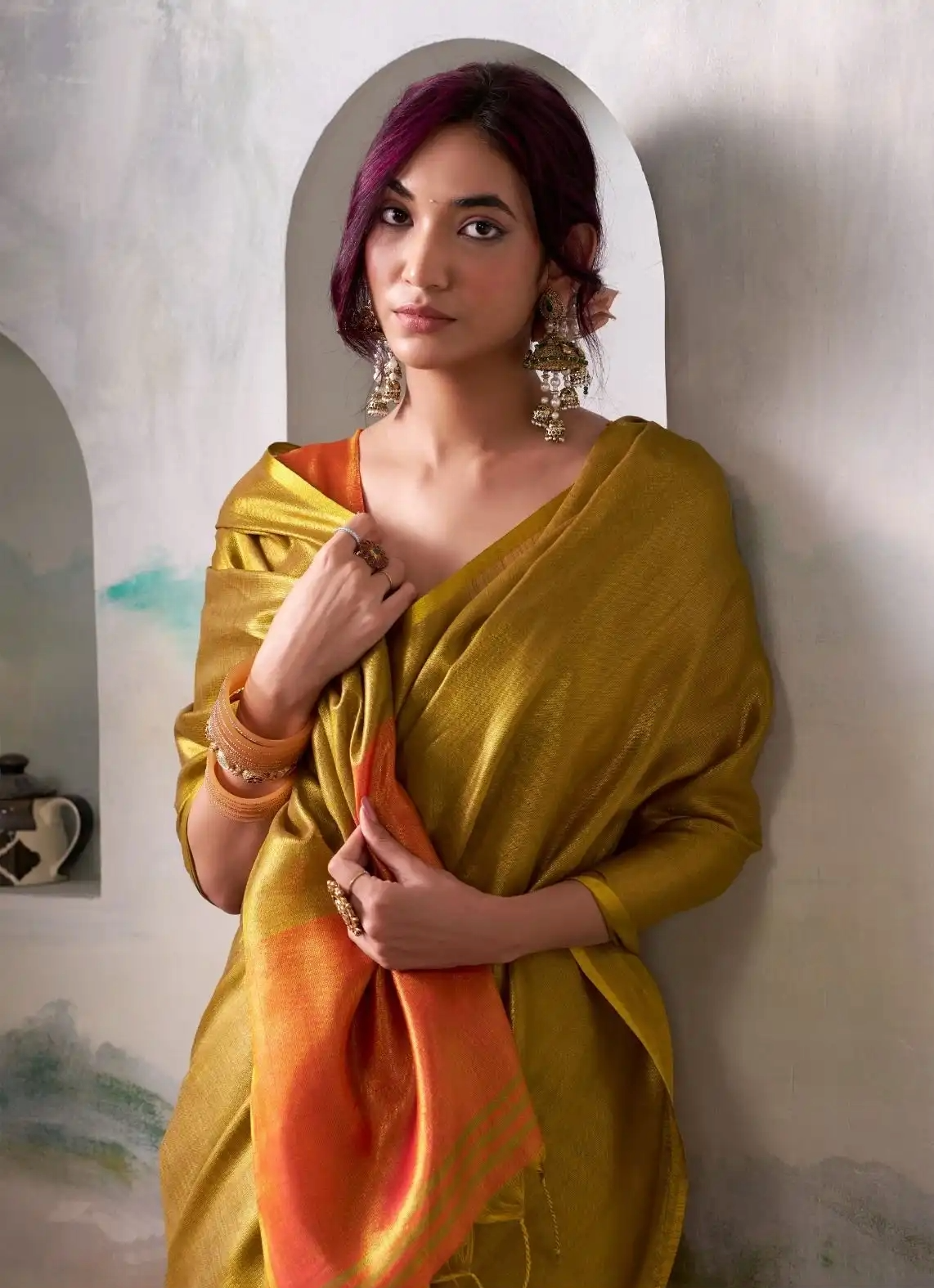 Stylish Pure Handloom Tissue Silk Saree