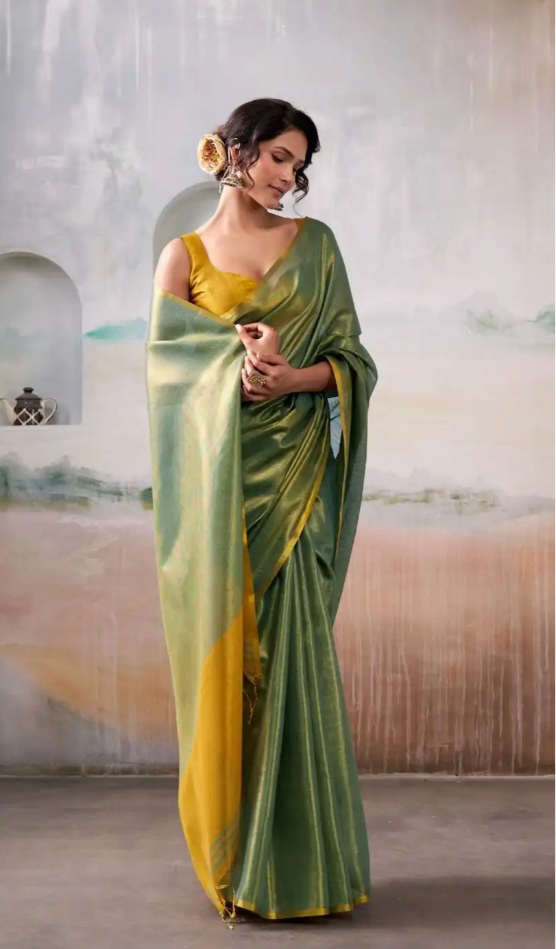Stylish Pure Handloom Tissue Silk Saree
