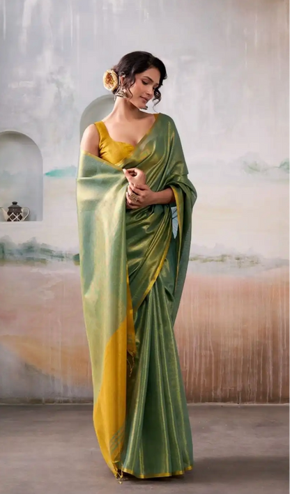 Stylish Pure Handloom Tissue Silk Saree