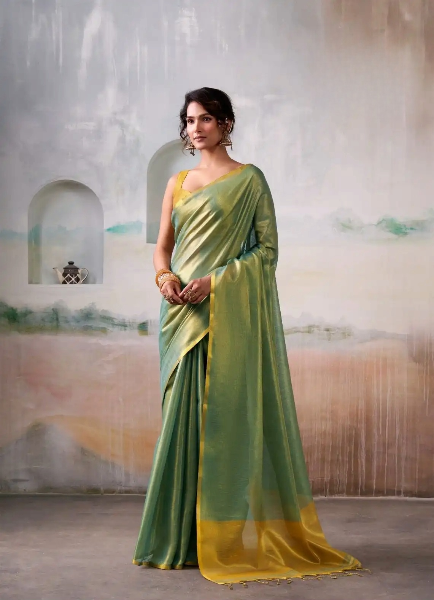 Stylish Pure Handloom Tissue Silk Saree