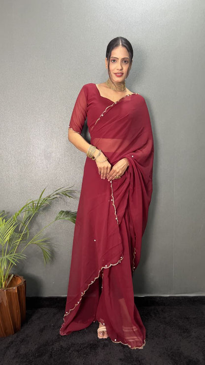 Stylish Ready Made Georgette Saree