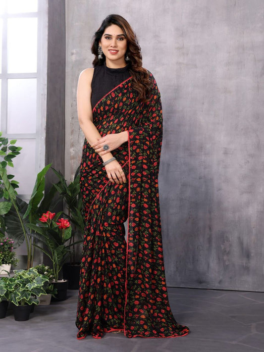 Stylish Ready To Wear Georgette Saree