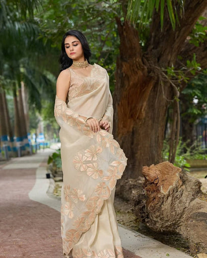 Stylish Tissue Organza Saree
