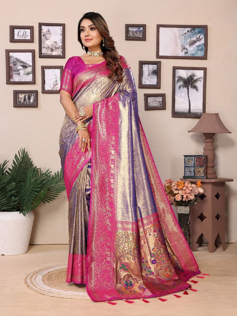 Traditional Banarasi Tissue Silk Saree