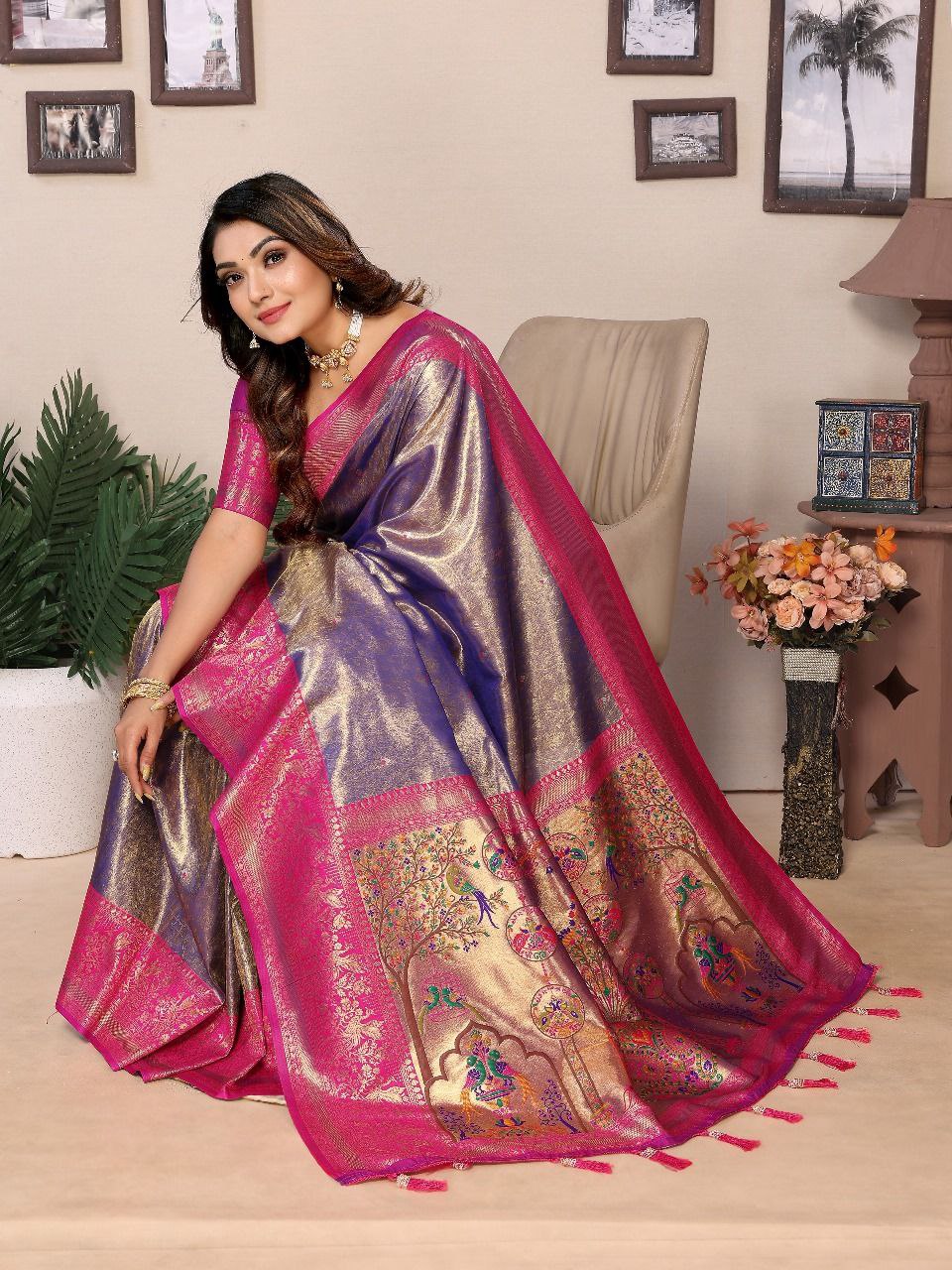 Traditional Banarasi Tissue Silk Saree
