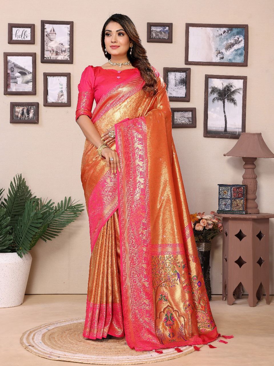 Traditional Banarasi Tissue Silk Saree
