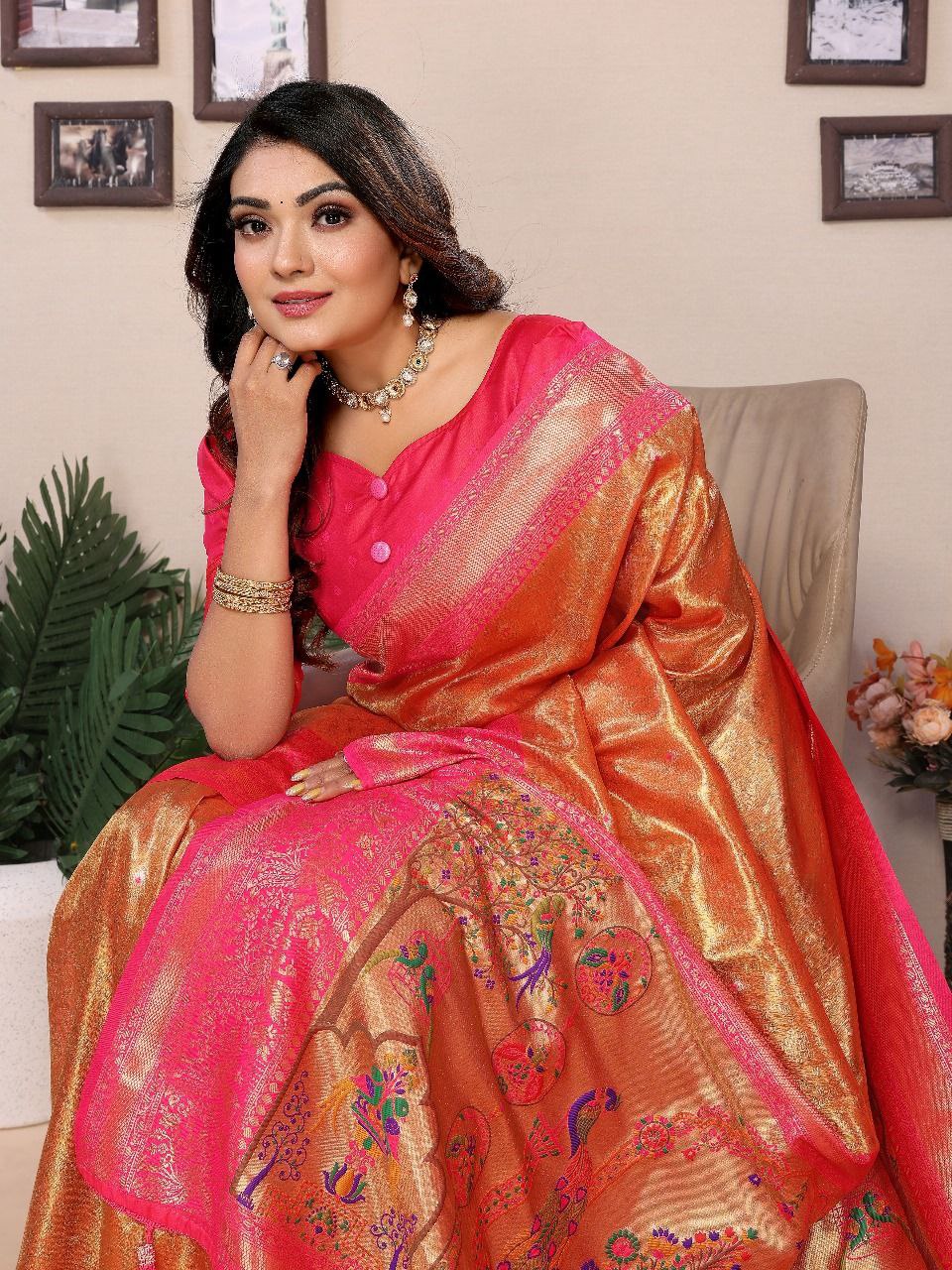 Traditional Banarasi Tissue Silk Saree