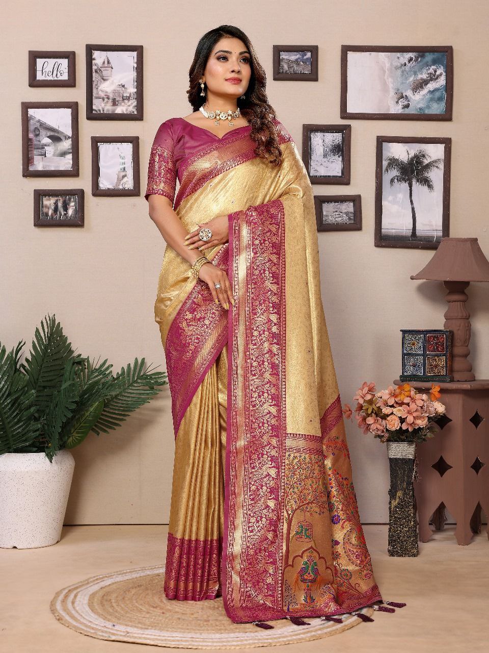 Traditional Banarasi Tissue Silk Saree