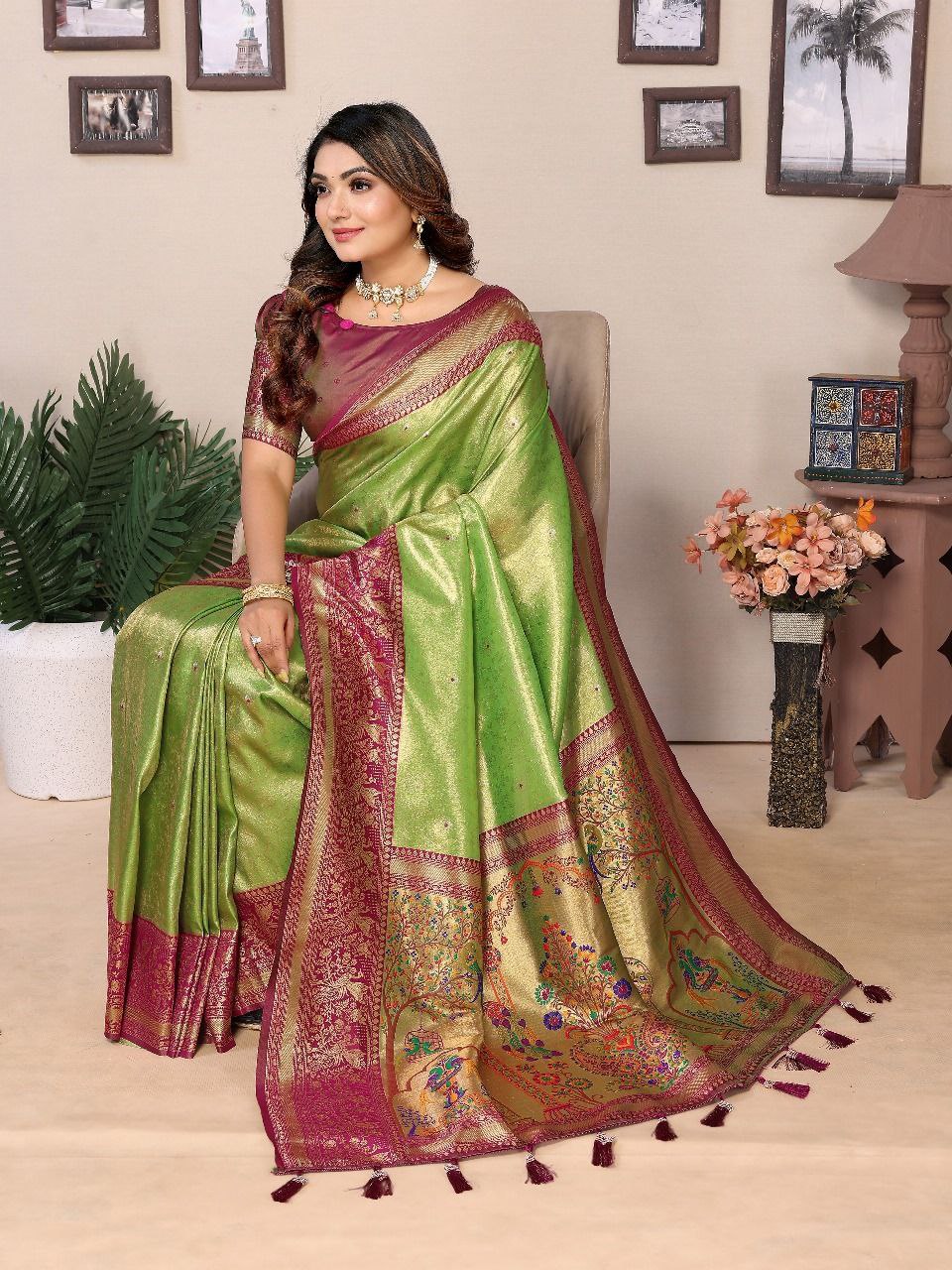 Traditional Banarasi Tissue Silk Saree