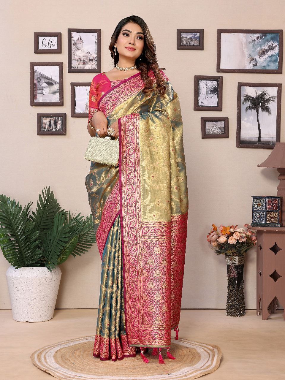 Traditional Banarasi Tissue Silk Saree