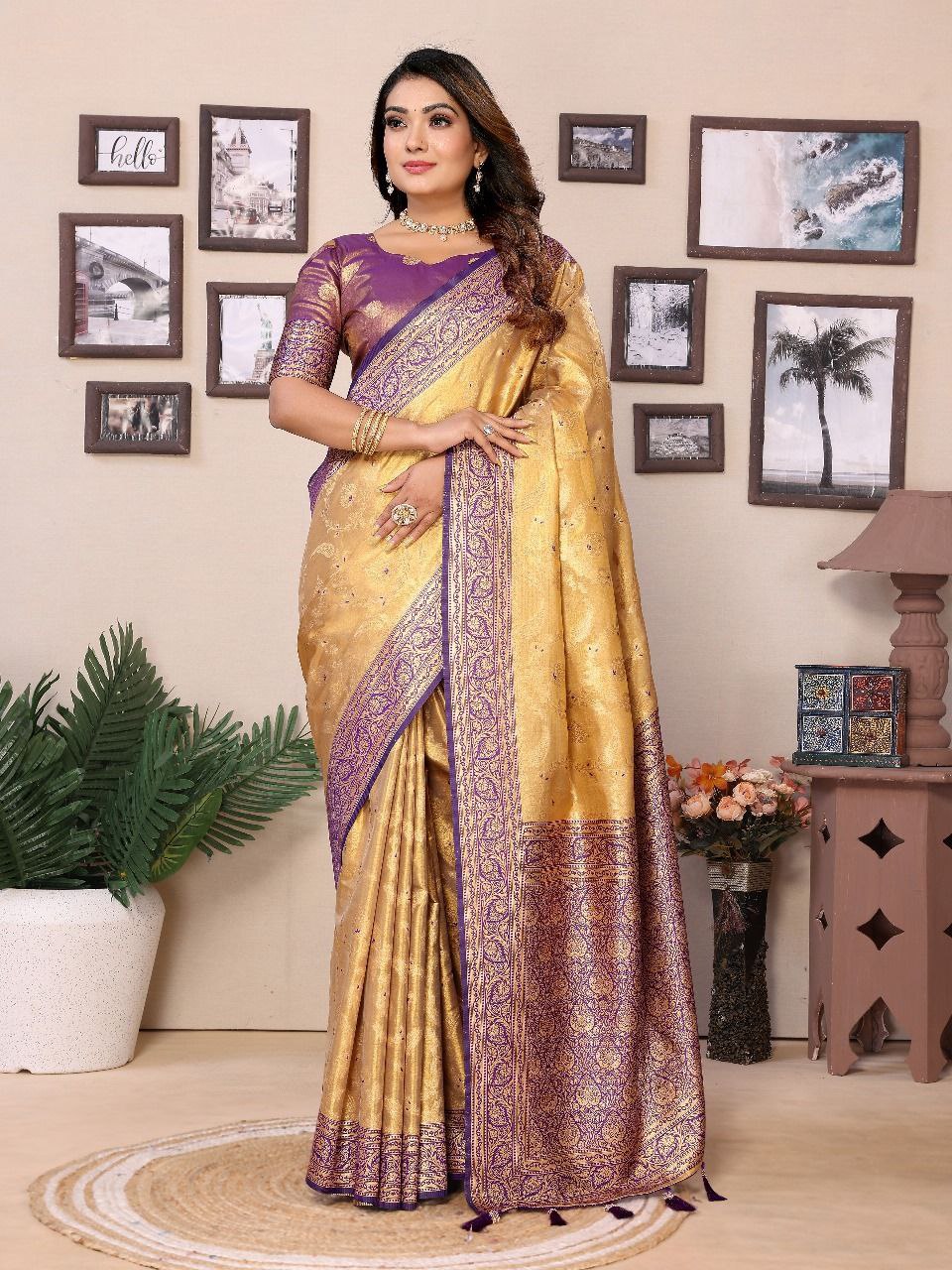 Traditional Banarasi Tissue Silk Saree