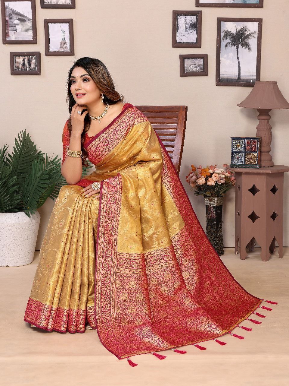 Traditional Banarasi Tissue Silk Saree
