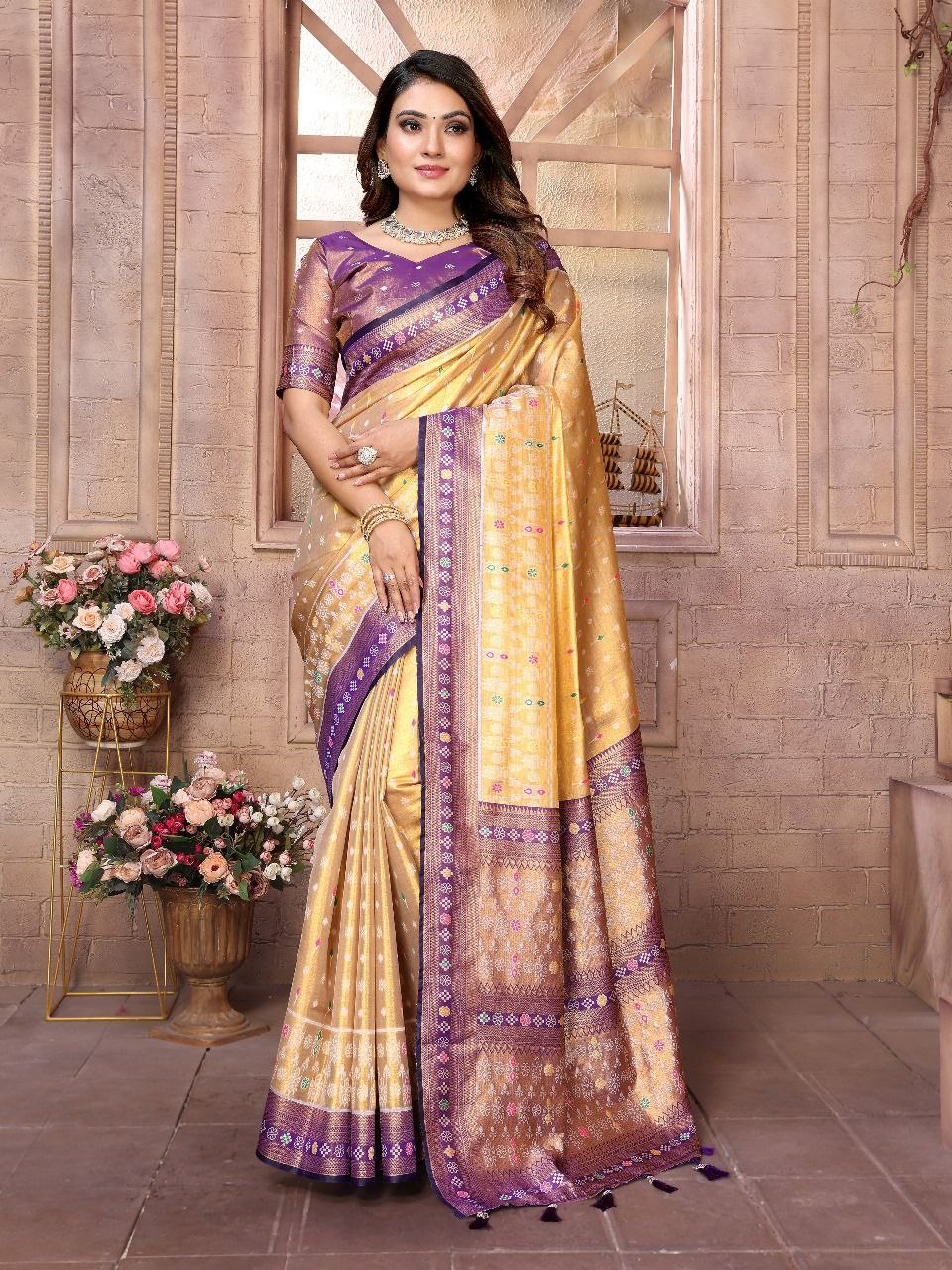 Traditional Banarasi Tissue Silk Saree
