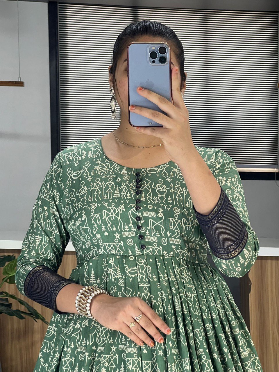 Traditional Cotton Silk Gown Dress