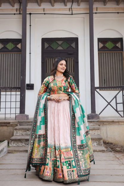 Traditional Jacquard Viscose Lehenga