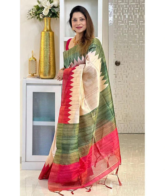 Traditional Light Weight Dola Tussar Silk Saree