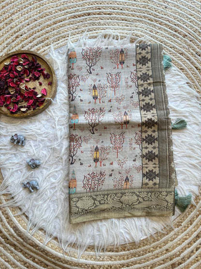 Traditional Malai Zari Satin Silk Saree