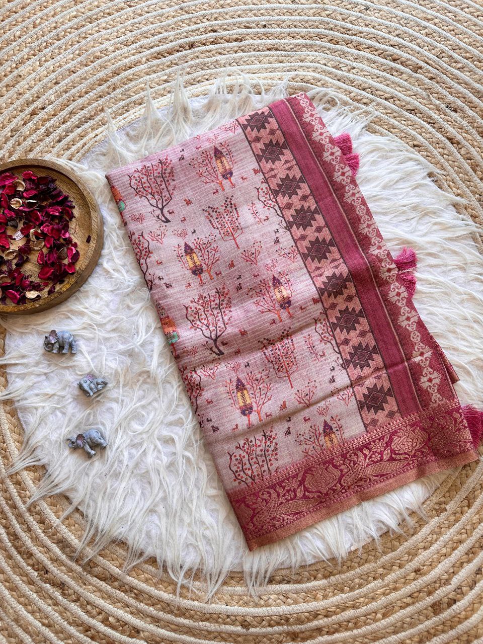 Traditional Malai Zari Satin Silk Saree