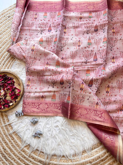 Traditional Malai Zari Satin Silk Saree