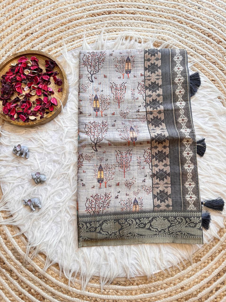 Traditional Malai Zari Satin Silk Saree