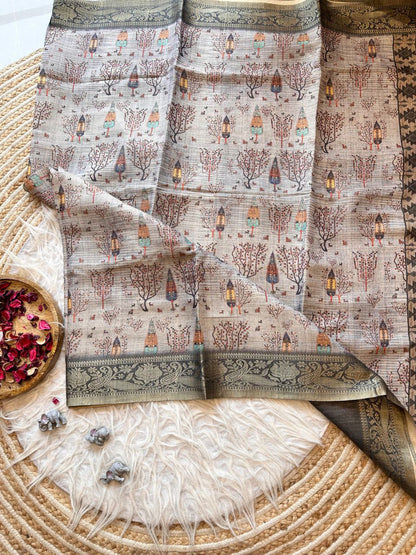 Traditional Malai Zari Satin Silk Saree