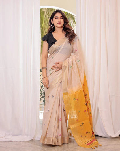 Traditional Muga Cotton Saree