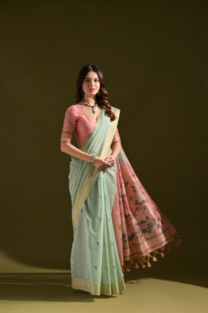 Traditional Muga Cotton Saree