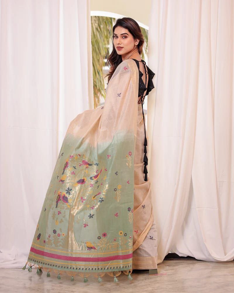 Traditional Muga Cotton Saree