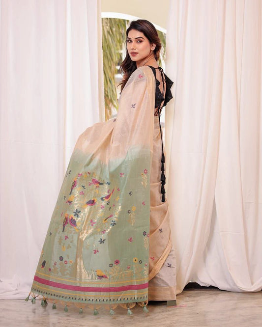 Traditional Muga Cotton Saree