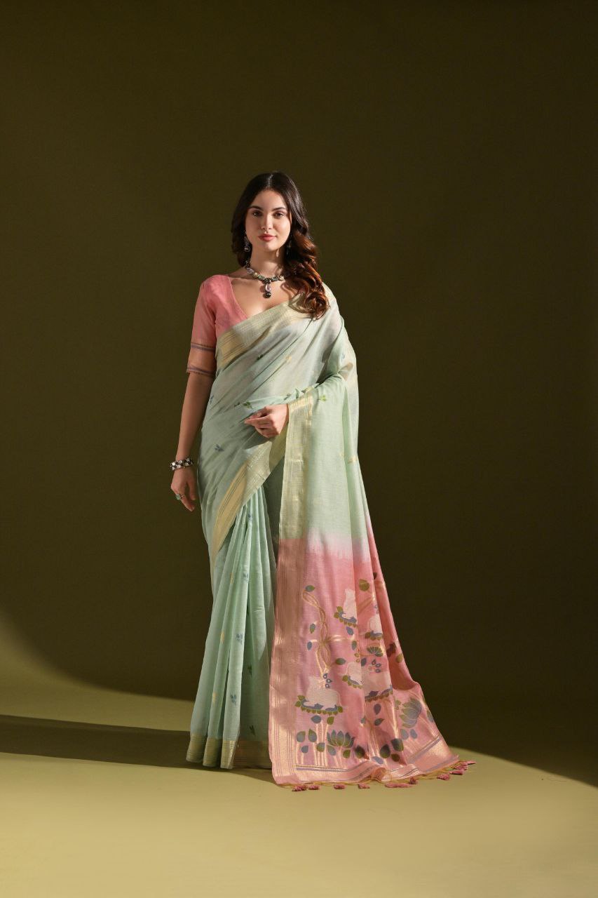 Traditional Muga Cotton Saree