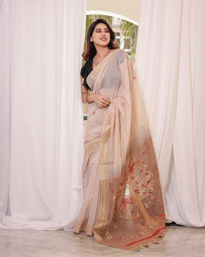 Traditional Muga Cotton Saree