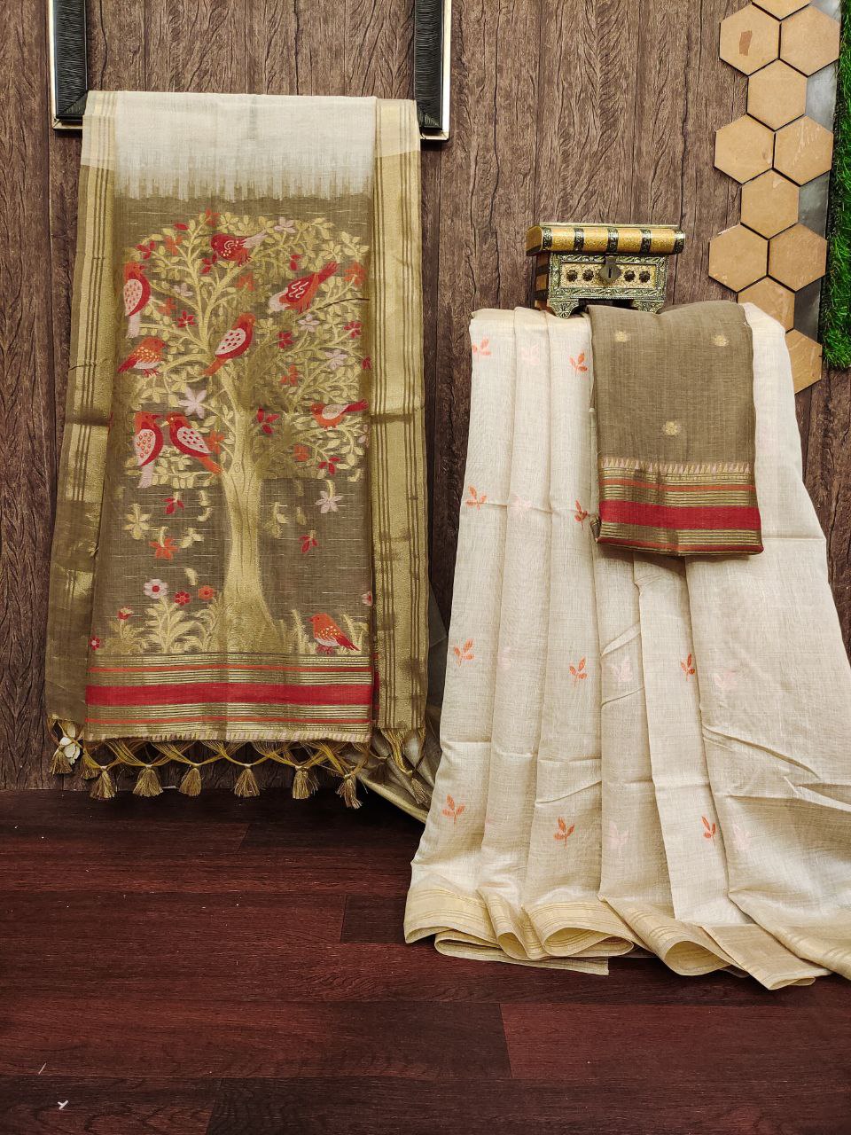Traditional Muga Cotton Saree