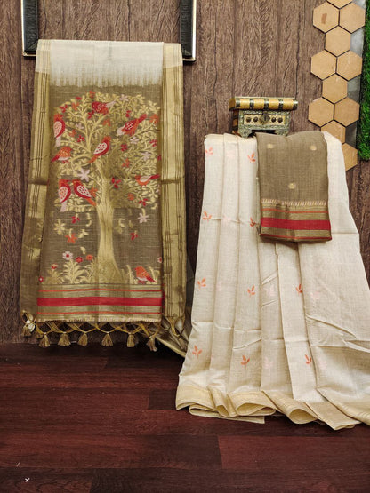 Traditional Muga Cotton Saree