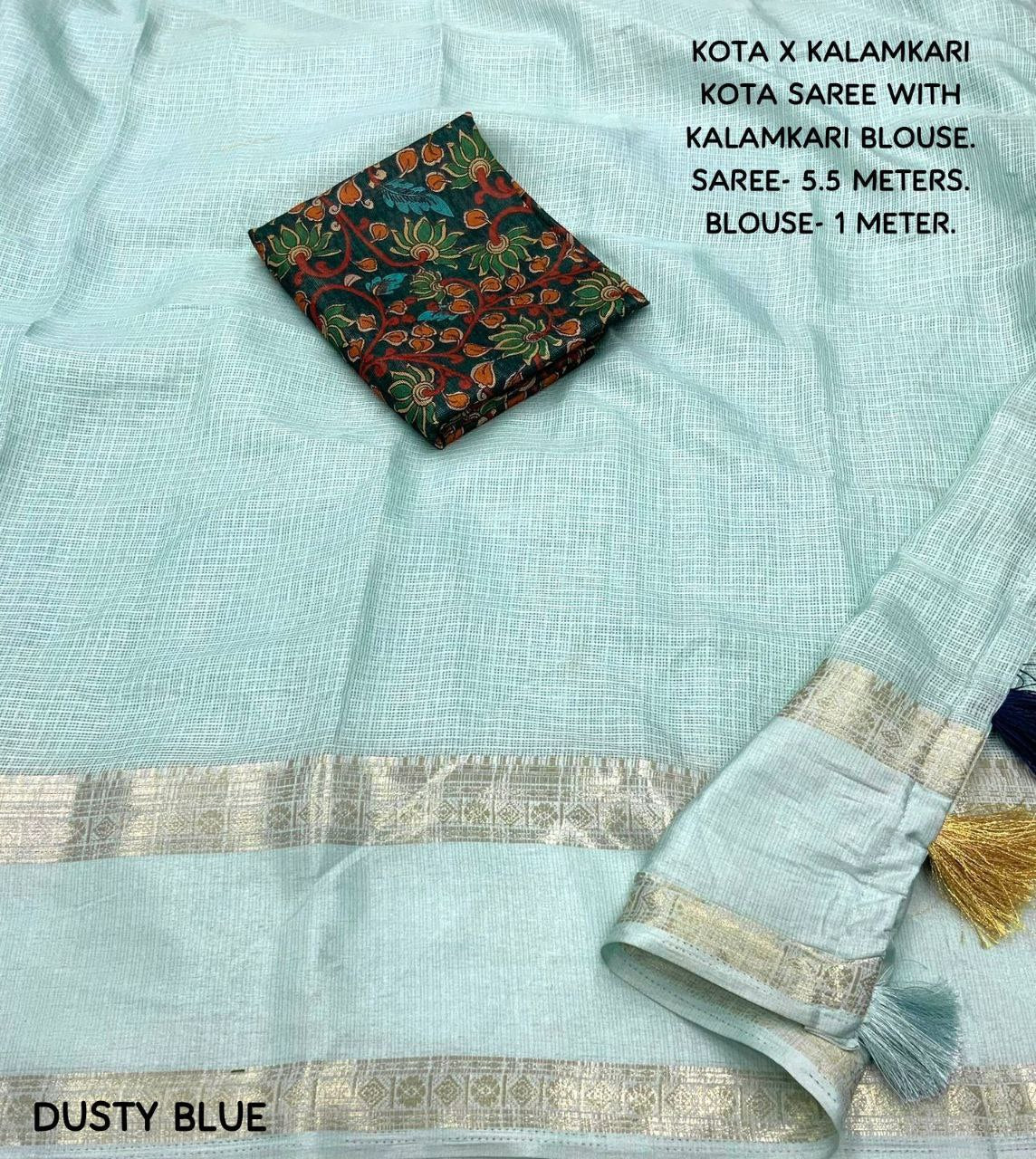 Traditional Plain Kota Saree With Color Option