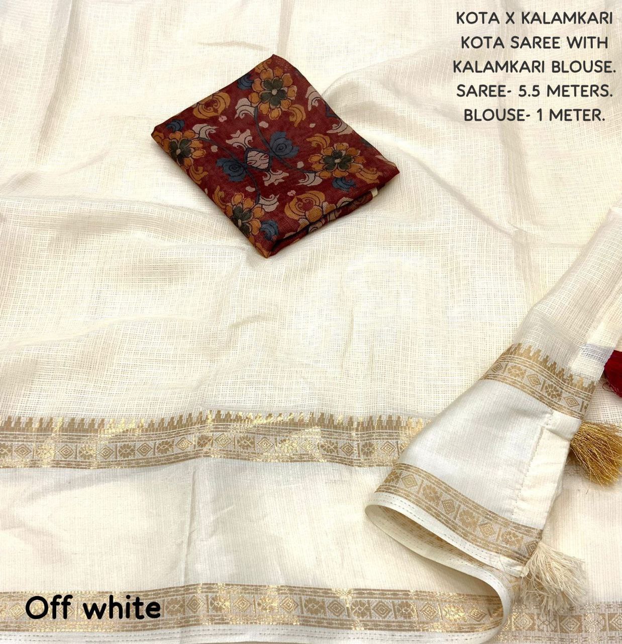 Traditional Plain Kota Saree With Color Option