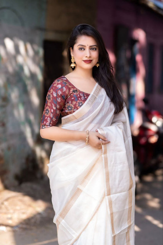 Traditional Plain Kota Saree With Color Option