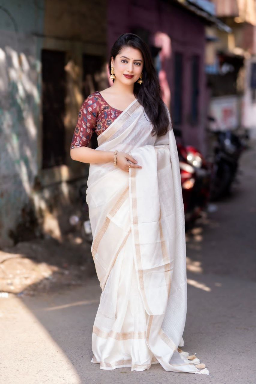 Traditional Plain Kota Saree With Color Option