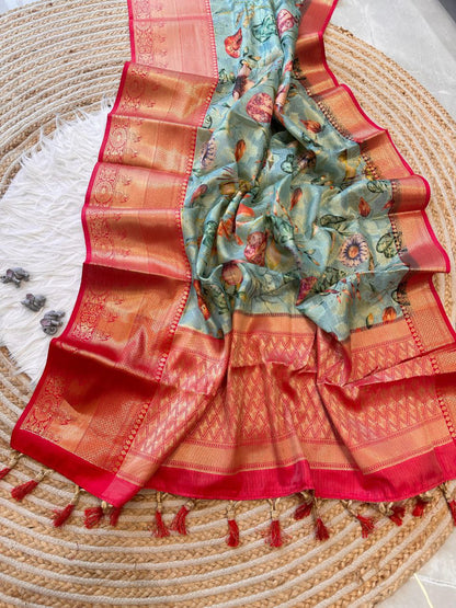 Traditional Pure Kanchipuram Doriya Silk Saree