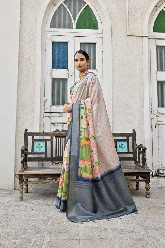 Traditional Soft Bhagalpuri Silk Saree