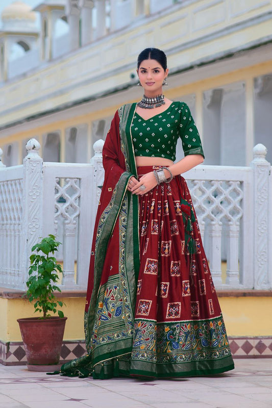 Traditional Tussar Silk Lehenga